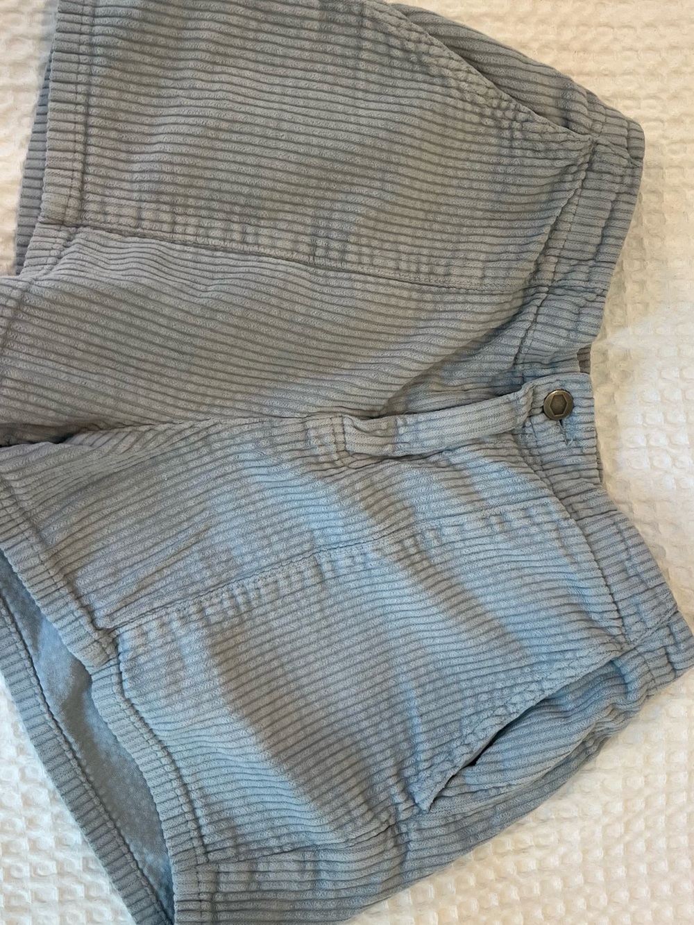 RVCA Light Blue Ribbed Women's Shorts